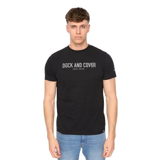 Duck and Cover Heren Walpole T-Shirt (Zwart) - Image 1