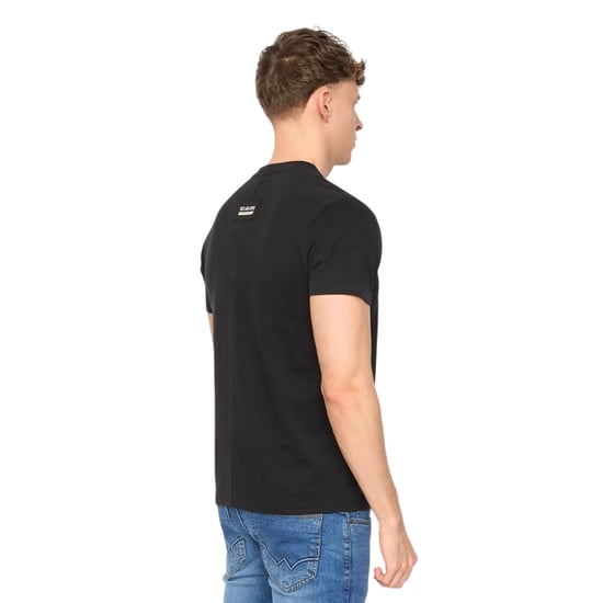 Duck and Cover Heren Stoneham Geborsteld Katoenen T-shirt (Zwart) - Image 2