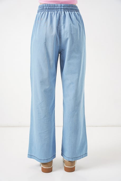 Ontspannen Pas Wijd Beenzijen Jeans met Koordsluiting - Image 6