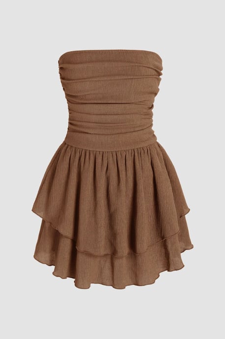 Strapless Gelaagd Mini-jurk - Image 1