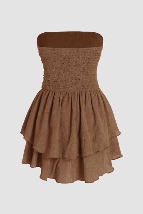 Strapless Gelaagd Mini-jurk - Image 2