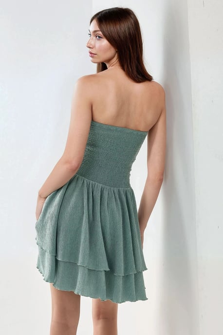 Strapless Gelaagd Mini-jurk - Image 5