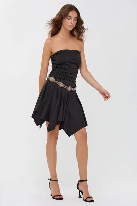 Mouwloze Asymmetrische Jersey Mini-jurk - Image 2