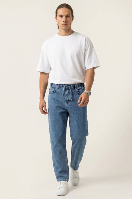 Relaxed Fit Denim Broek - Image 1