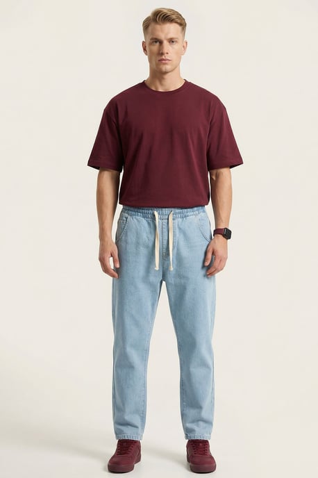 Elastische Taille Denim Broek - Image 3