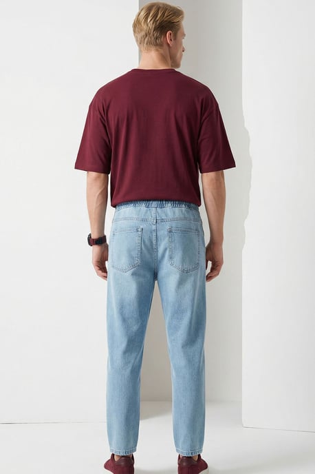 Elastische Taille Denim Broek - Image 5