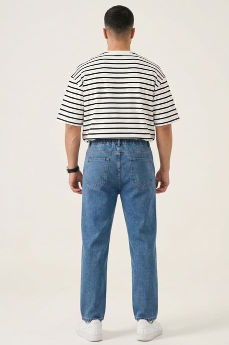 Elastische Taille Denim Broek - Image 4