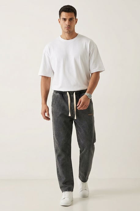Elastische Taille Denim Broek - Image 1