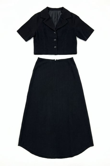 Crop Shirt & Midi Rok Co-Ord Set - Image 6