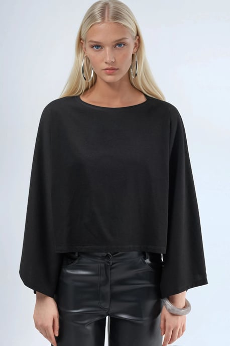 Losse Pasvorm Bootnek Blouse - Image 1