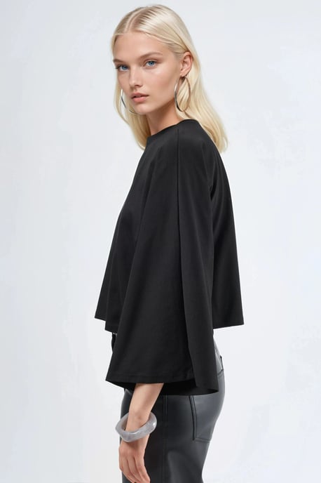Losse Pasvorm Bootnek Blouse - Image 3