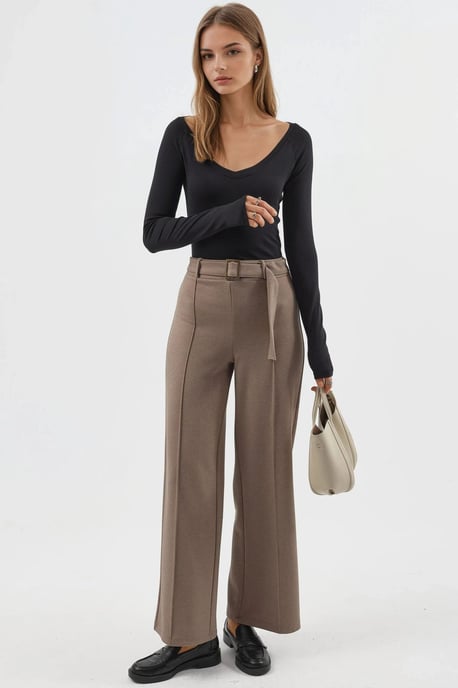 V-hals Langemouw Fitted Blouse - Image 5