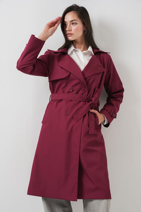 Dubbelzijdige Lange Trenchcoat - Image 4