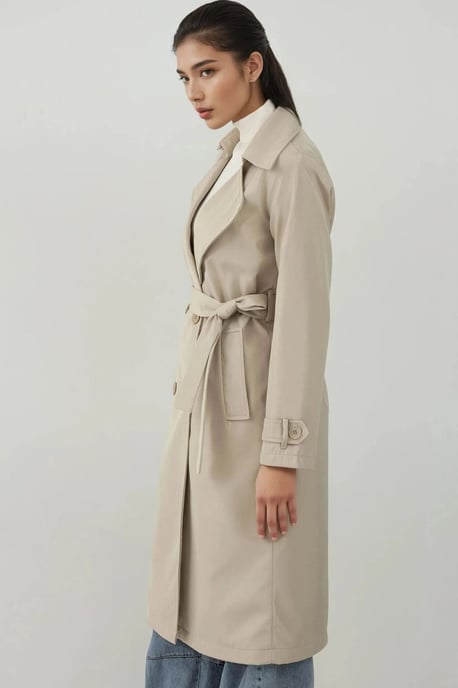 Dubbelzijdige Lange Trenchcoat - Image 4