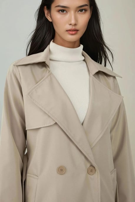 Dubbelzijdige Lange Trenchcoat - Image 5