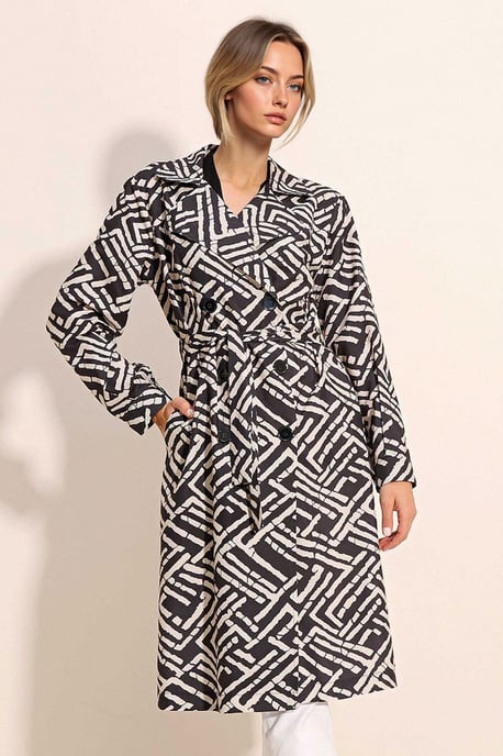 Dubbelzijdige Lange Trenchcoat - Image 1
