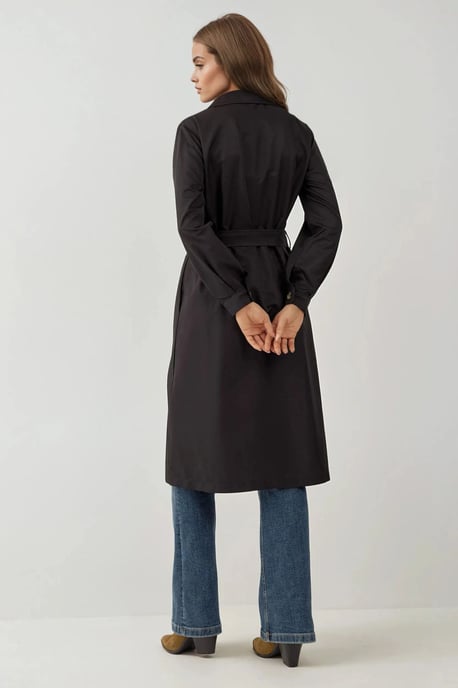 Dubbelbreasted Lange Trenchcoat - Image 5