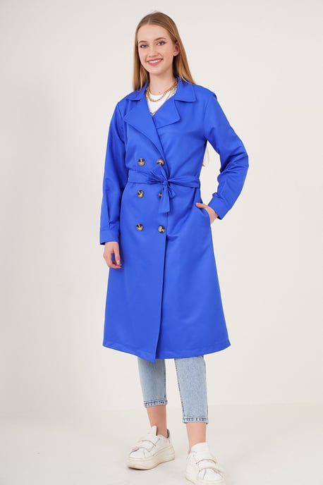 Dubbelbreasted Lange Trenchcoat - Image 2