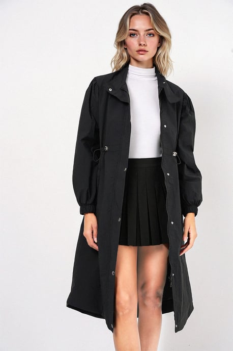 Lange Lijn Trenchcoat met Omgeslagen Kraag - Image 1
