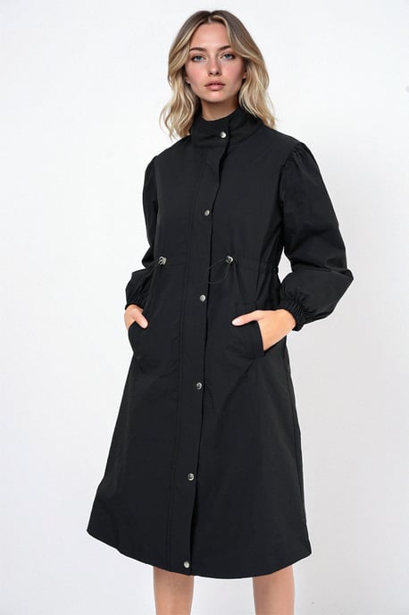 Lange Lijn Trenchcoat met Omgeslagen Kraag - Image 2