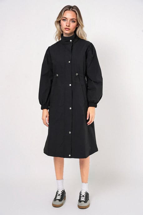 Lange Lijn Trenchcoat met Omgeslagen Kraag - Image 3