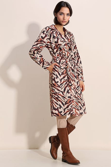 Dubbelgeknoopte Lange Trenchcoat - Image 3