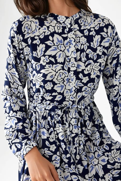Geprinte Maxi-jurk met Shirtkraag - Image 4