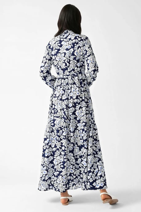Geprinte Maxi-jurk met Shirtkraag - Image 5