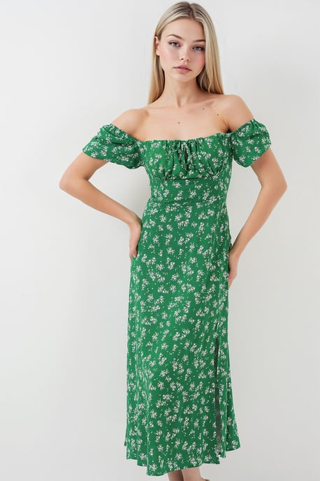 Bloemenprint Midi-jurk met Strik - Image 4