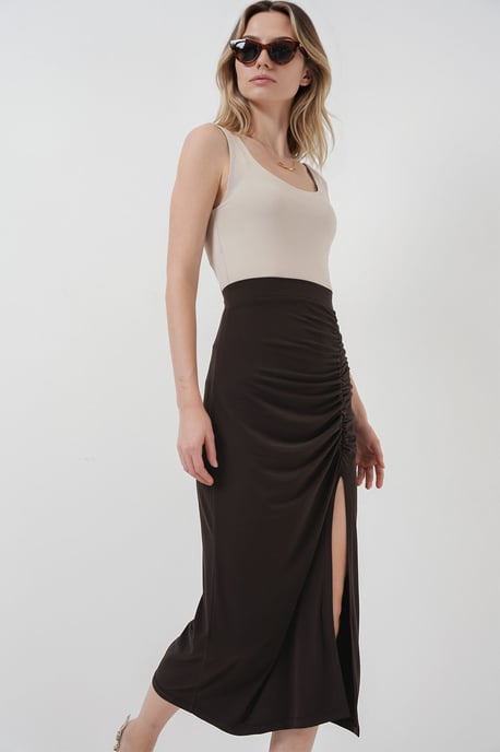 Maxi Aansluitende Jersey Rok met Elastische Taille - Image 4
