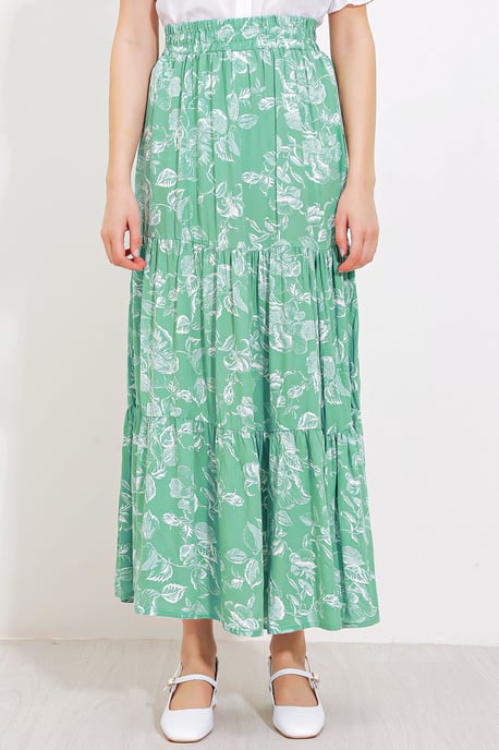 Maxi Geklede Relaxed Fit Rok - Image 2