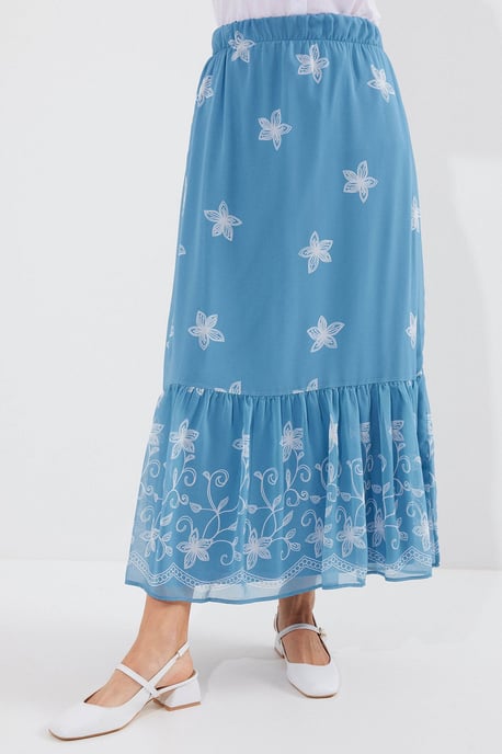 Geprinte Maxi Rok met Bloemenmotief - Image 2