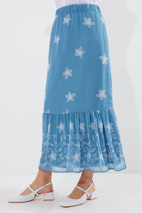 Geprinte Maxi Rok met Bloemenmotief - Image 3