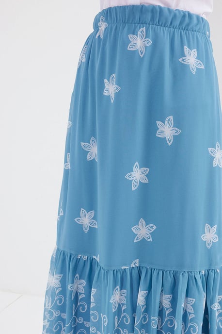 Geprinte Maxi Rok met Bloemenmotief - Image 4