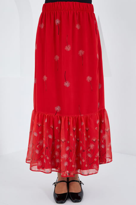 Geprinte Maxi Rok met Bloemenmotief - Image 3