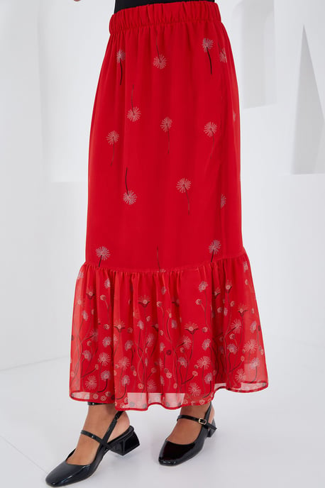 Geprinte Maxi Rok met Bloemenmotief - Image 4