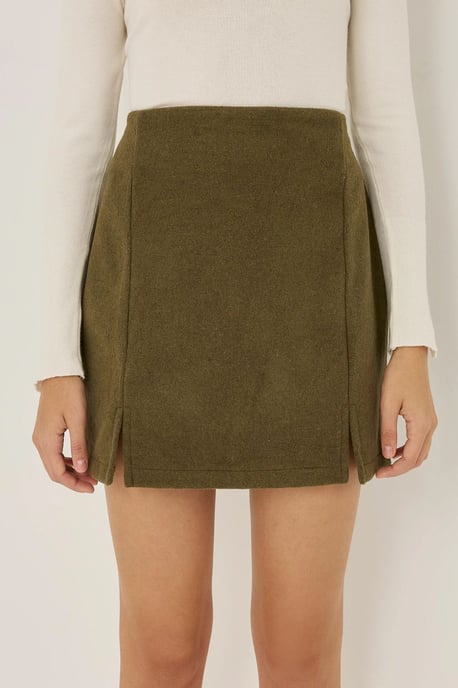 Hoge Taille Minirok met Split - Image 2