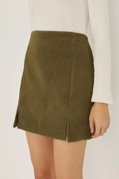 Hoge Taille Minirok met Split - Image 3