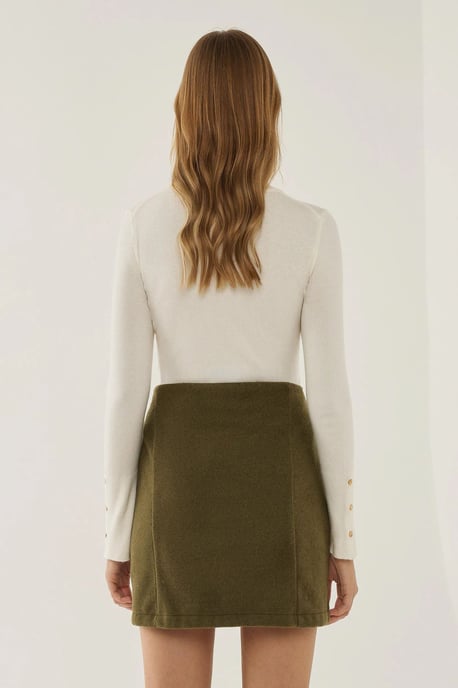 Hoge Taille Minirok met Split - Image 4