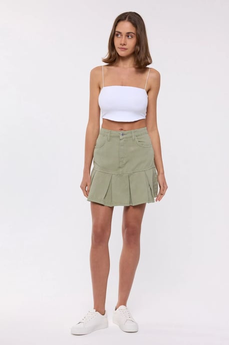 Plissé Hoge Taille Mini Rok - Image 2