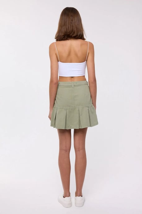 Plissé Hoge Taille Mini Rok - Image 4