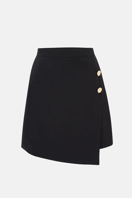 Mini Wrap Rok Met Gouden Knoopdetails - Image 1