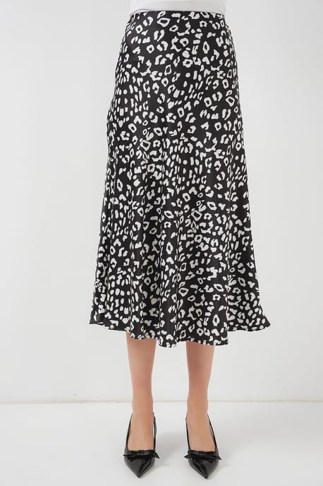 Satin A-Lijn Midi Rok met Elastische Taille - Image 2
