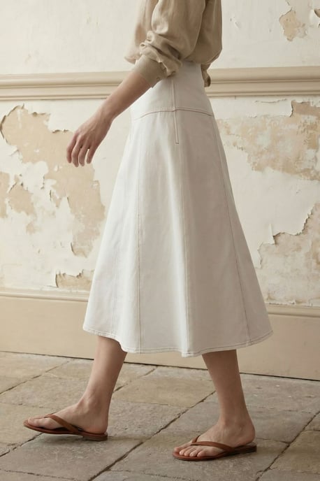 Hoge Taille A-Lijn Midi Rok met Zakjes - Image 3