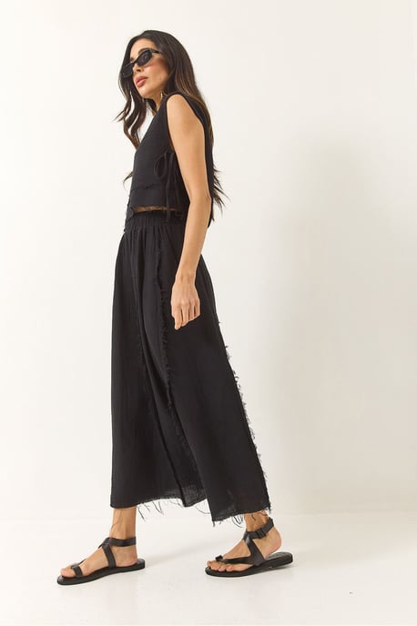 Textuur Blouse & Rok Muslin Stof Twee-Delige Set - Image 4