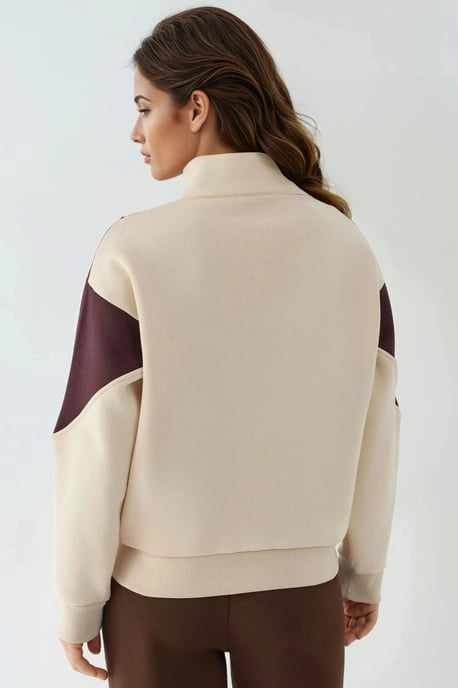 Verhoogde Ritskraag Comfortabele Sweater - Image 3