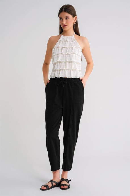 Katoenen Joggingbroek met Touwtje in de Taille - Image 1