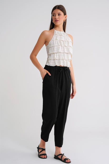 Katoenen Joggingbroek met Touwtje in de Taille - Image 2