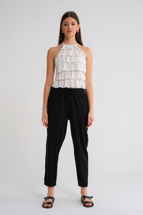 Katoenen Joggingbroek met Touwtje in de Taille - Image 3