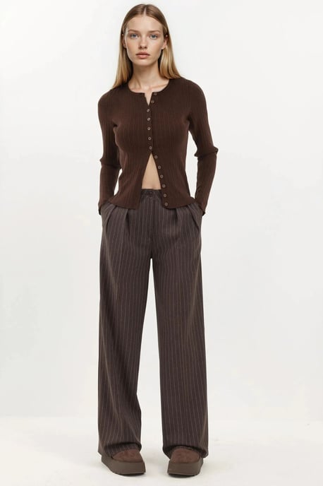 Gestreepte Wijde Pantalon met Plissé - Image 3